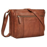 Mittelgroße Ledertasche Cognac Damen für 13 Zoll Tablet