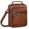 "Jonas" Small Leather Handbag Men with Handle for 8 Inch Tablet
