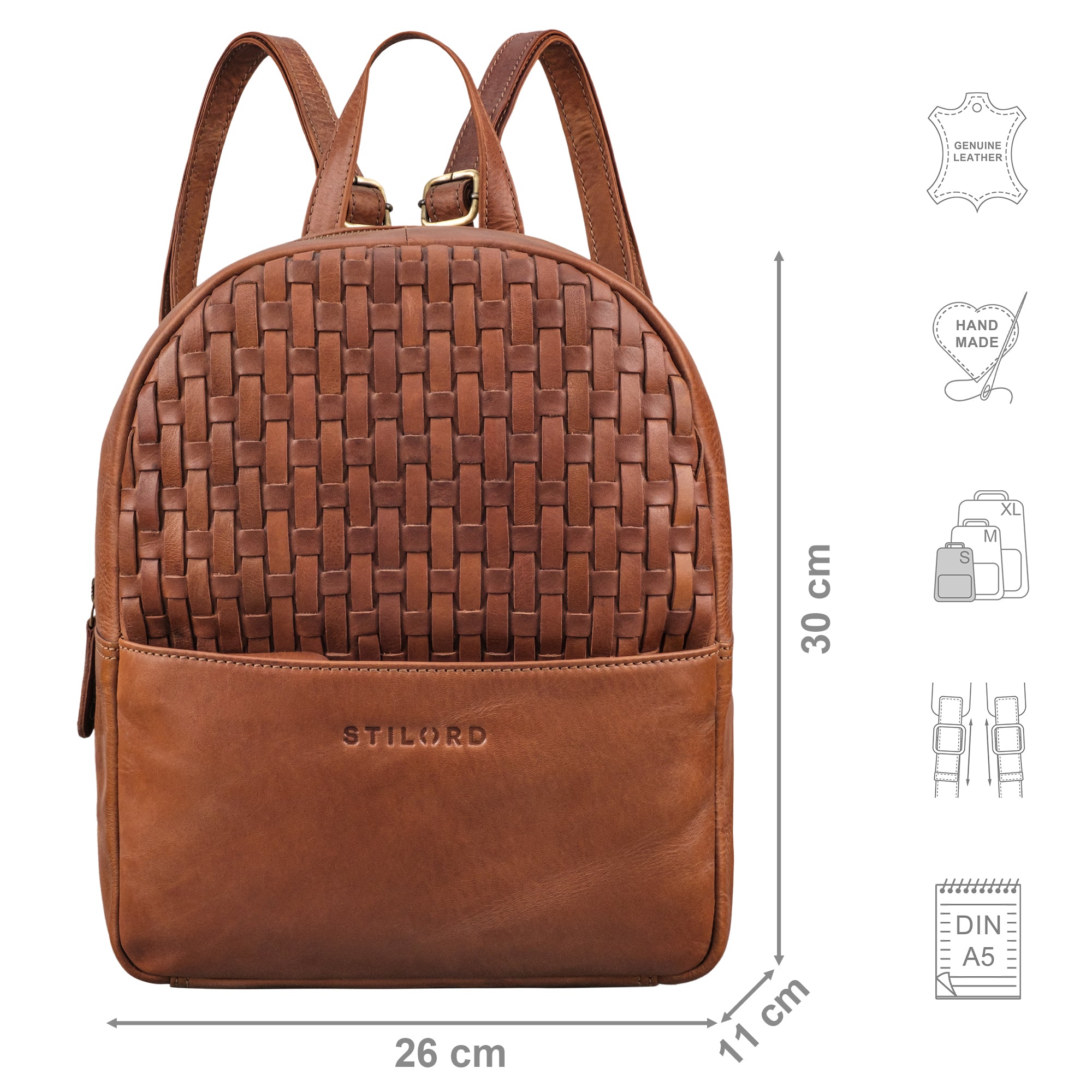 Kleiner Rucksack für Damen Leder