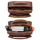 damen leder rucksack für herren braun