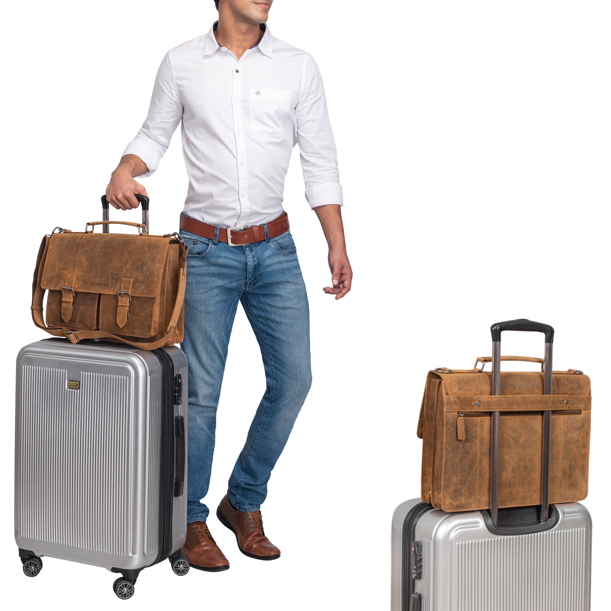 Business Ledertasche Braun