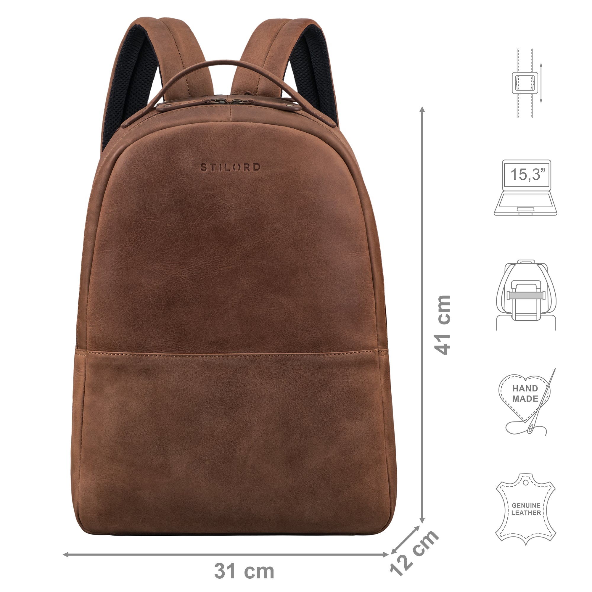 Echtleder Lederrucksack Herren