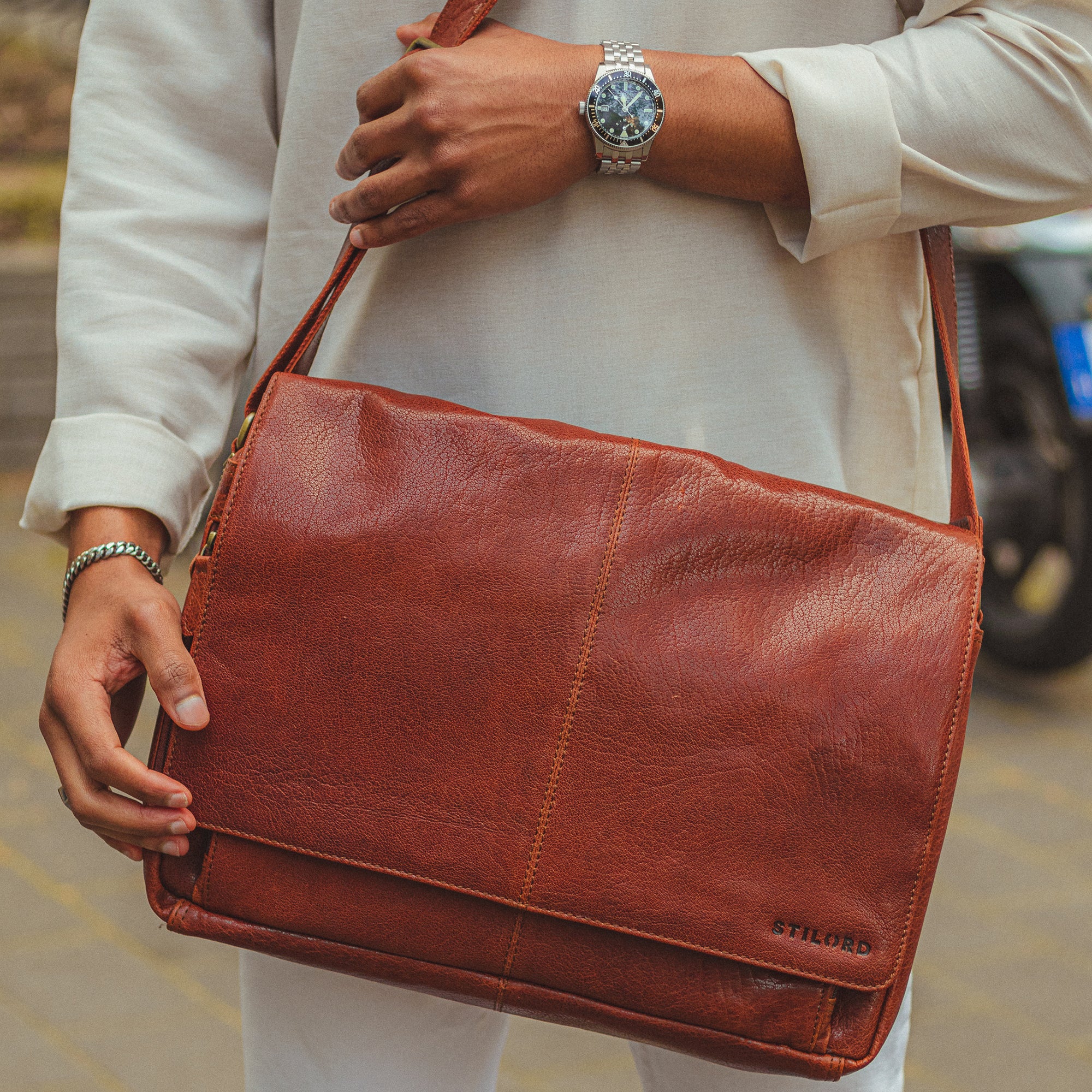 Messenger Bag Braun Herren