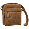 "Kony" Vintage Leather Shoulder Bag for Men - Robust Small Messenger Bag