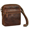 "Kony" Vintage Leather Shoulder Bag for Men - Robust Small Messenger Bag