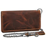 "Leonidas" Leather Wallet Men with Chain RFID