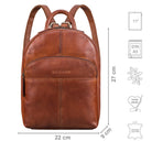 cognac diebstahlsicherer rucksack leder