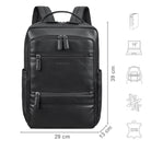 Damen Rucksack leder wasserdich schwarz