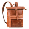 "Melvin" Expandable Roll Top Backpack Genuine Leather for men 16 - 17"
