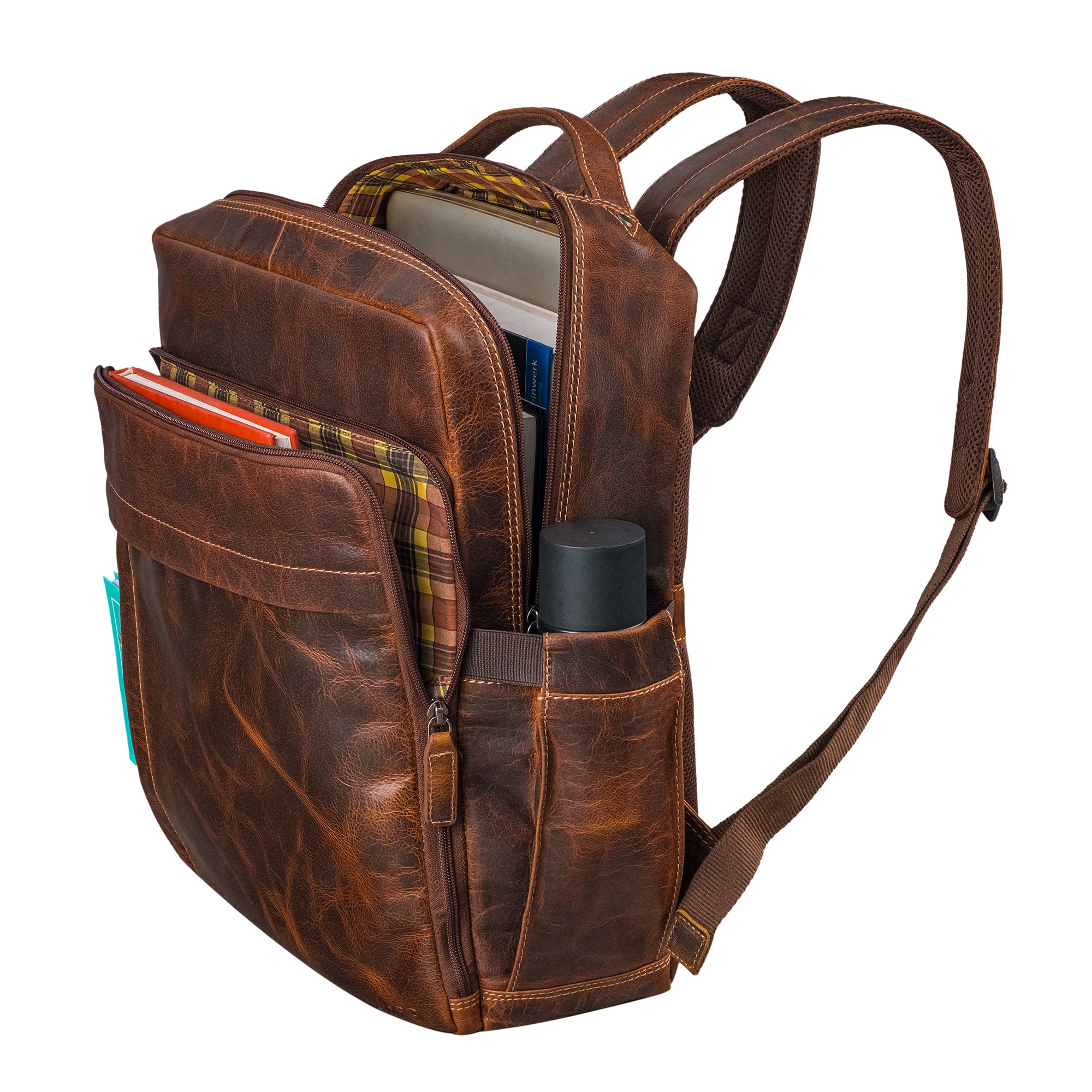 handgepäck koffer rucksack braun leder