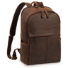 leder rucksack dunkelbraun mit vielen fächern