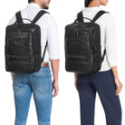 echt leder rucksack vintage herren schwarz