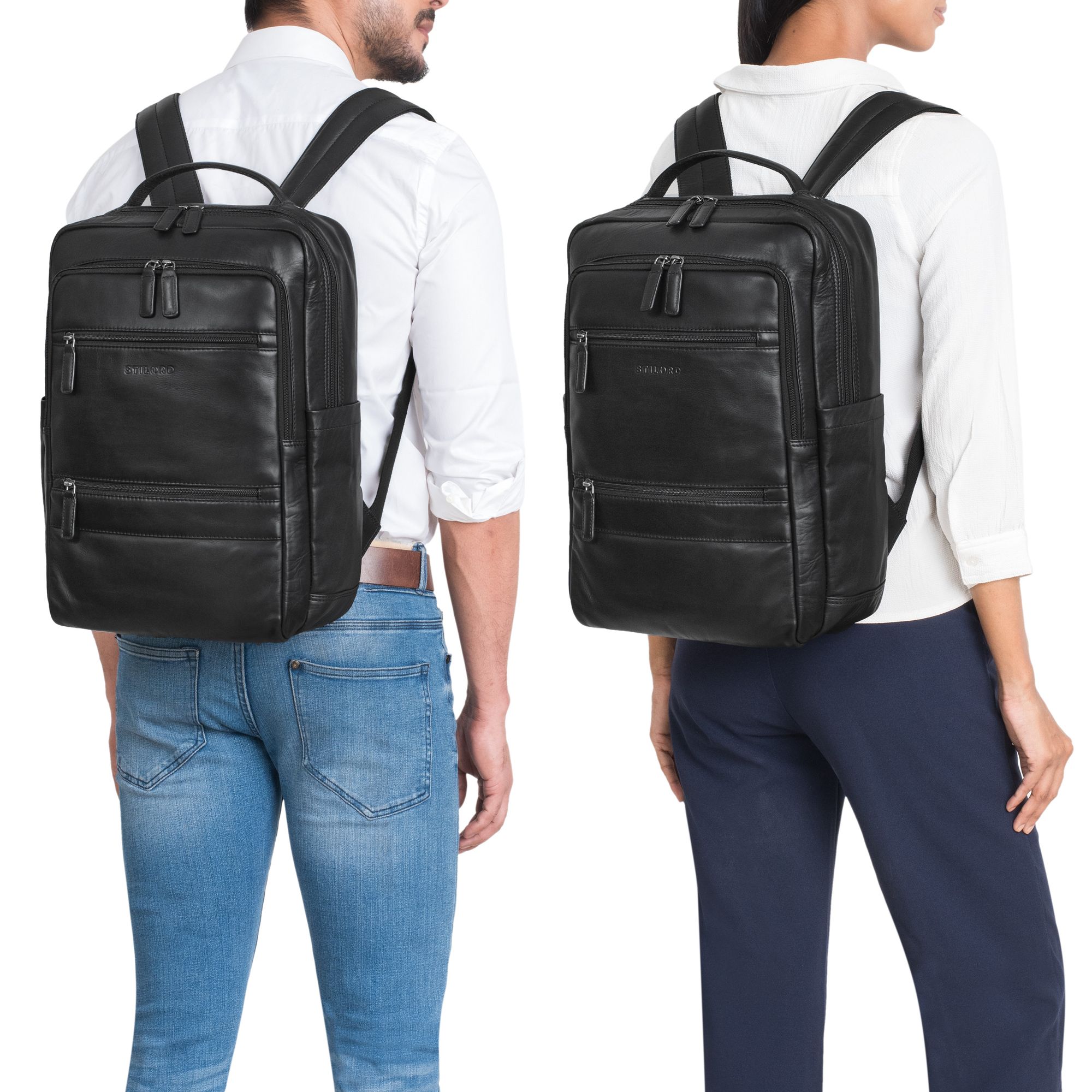 echt leder rucksack vintage herren schwarz