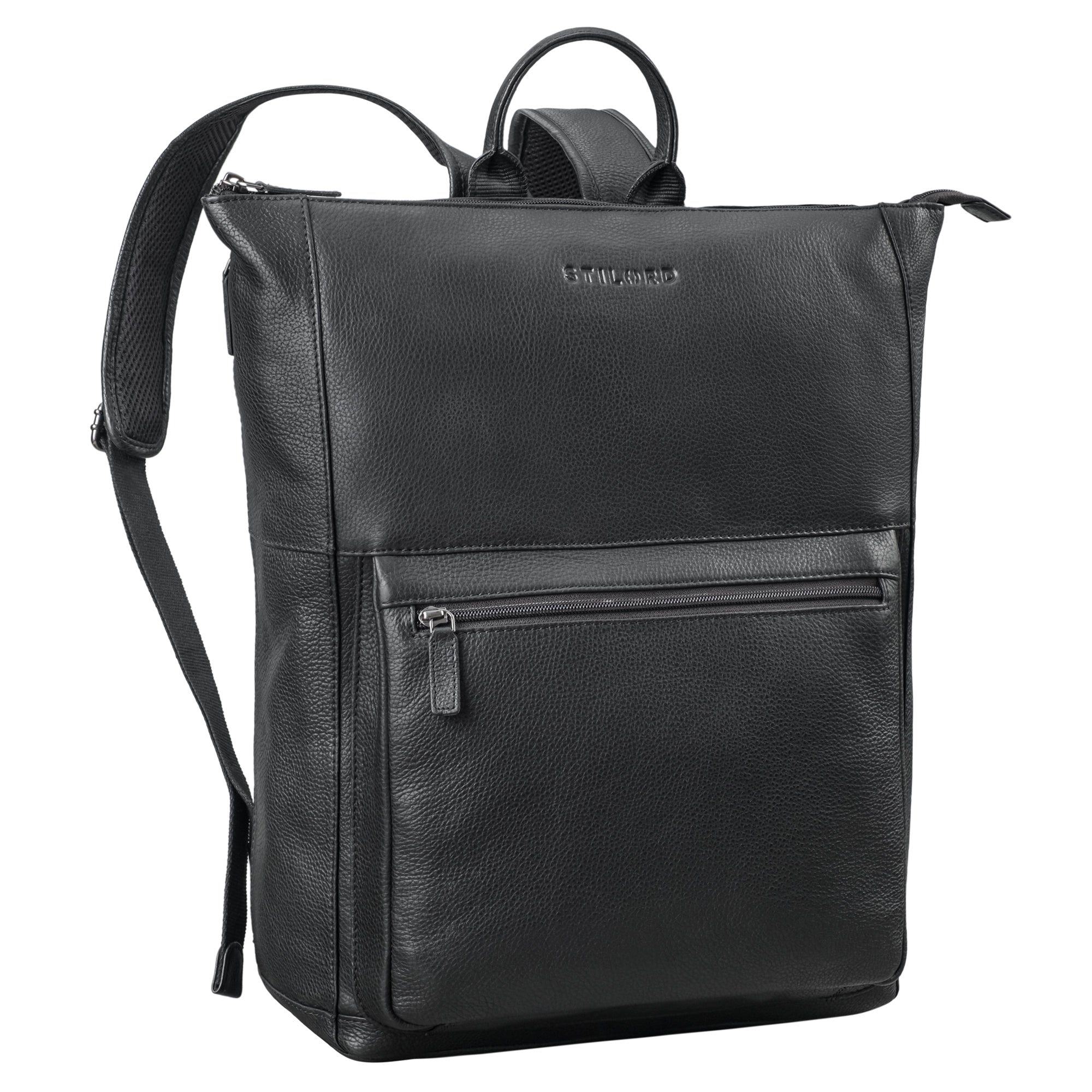 Großer Arbeitsrucksack Herren Damen Laptoprucksack bis 17 Zoll in schwarz