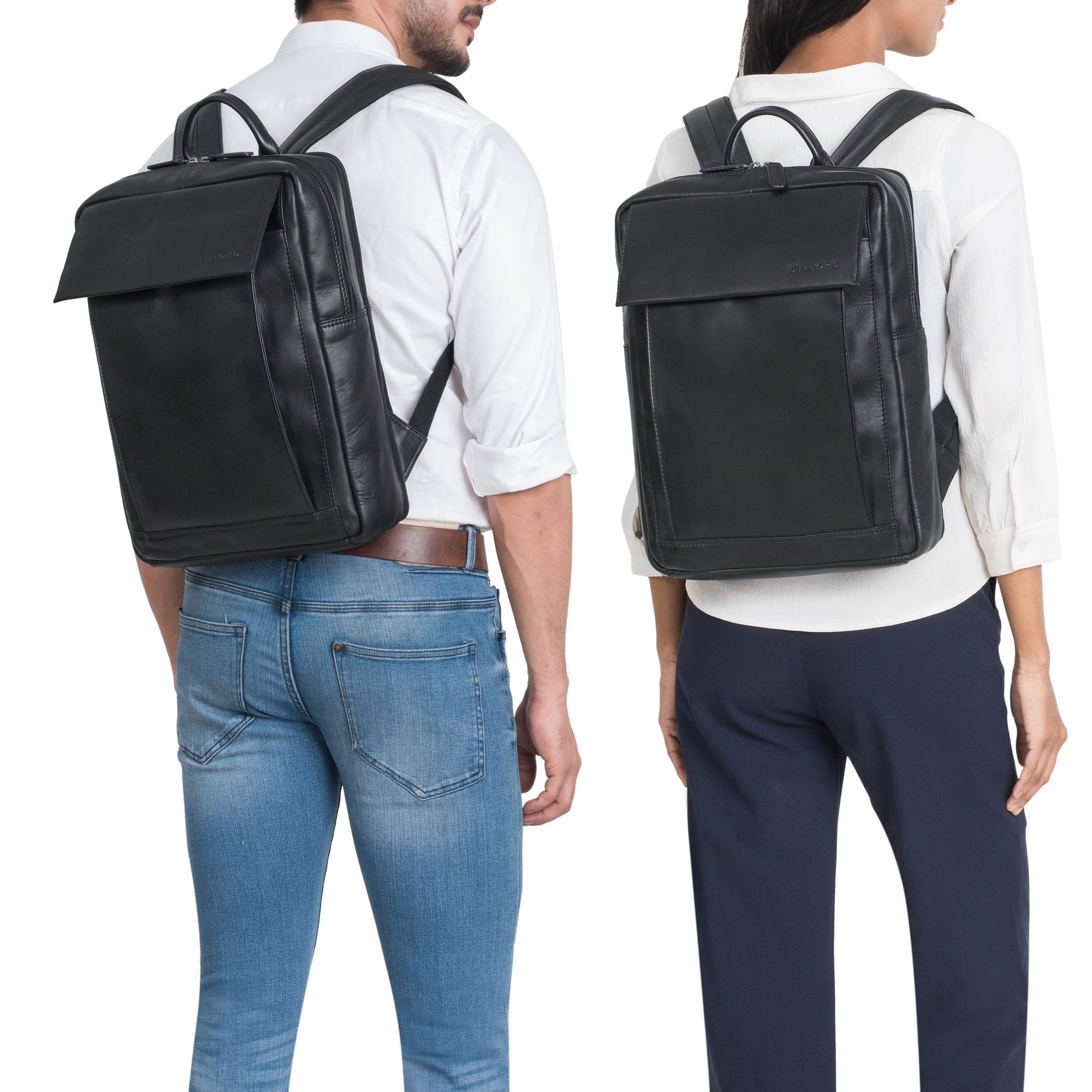 echt leder rucksäcke schicke damen schwarz