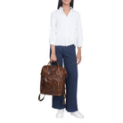 Lederrucksack Damen braun
