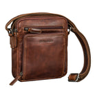 leder schultertasche klein herren braun