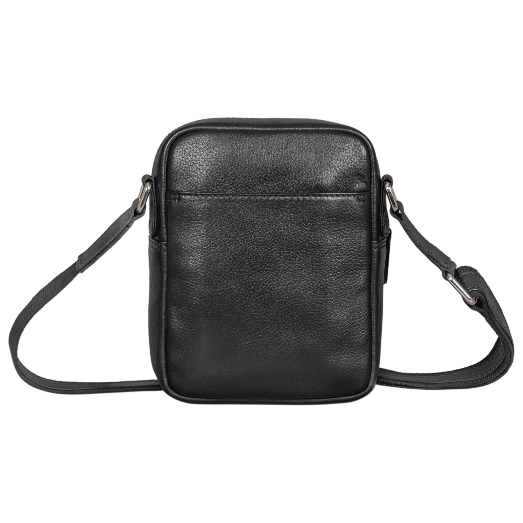 Kleine schwarze Ledertasche Herren