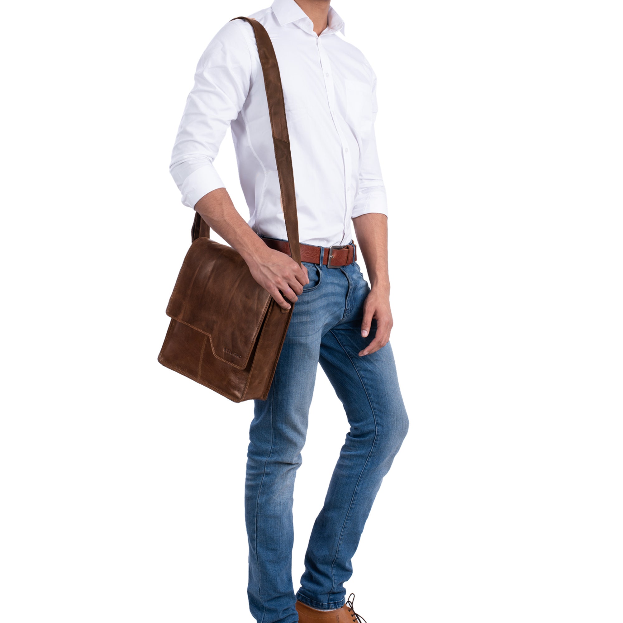 kleine Messenger Bag echtes Leder