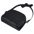 Kleine Leder Schultertasche Damen schwarz