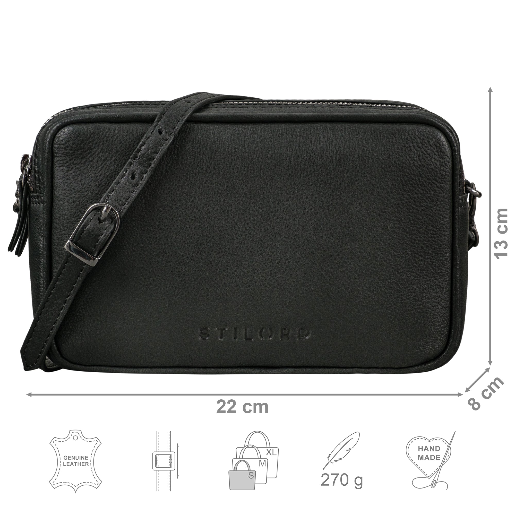 Handtasche klein schwarz Damen