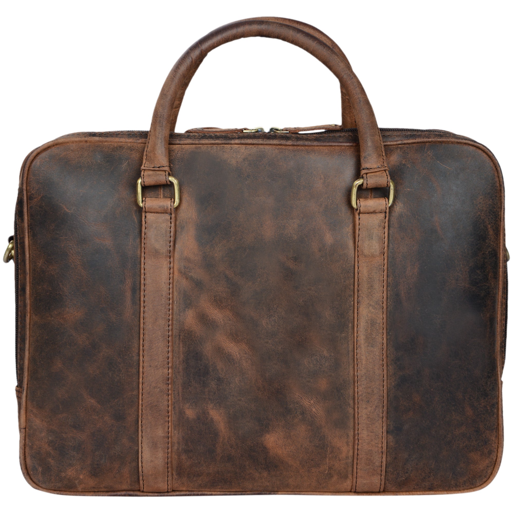 sportliche elegante Ledertasche Damen Herren für Büro Uni Office