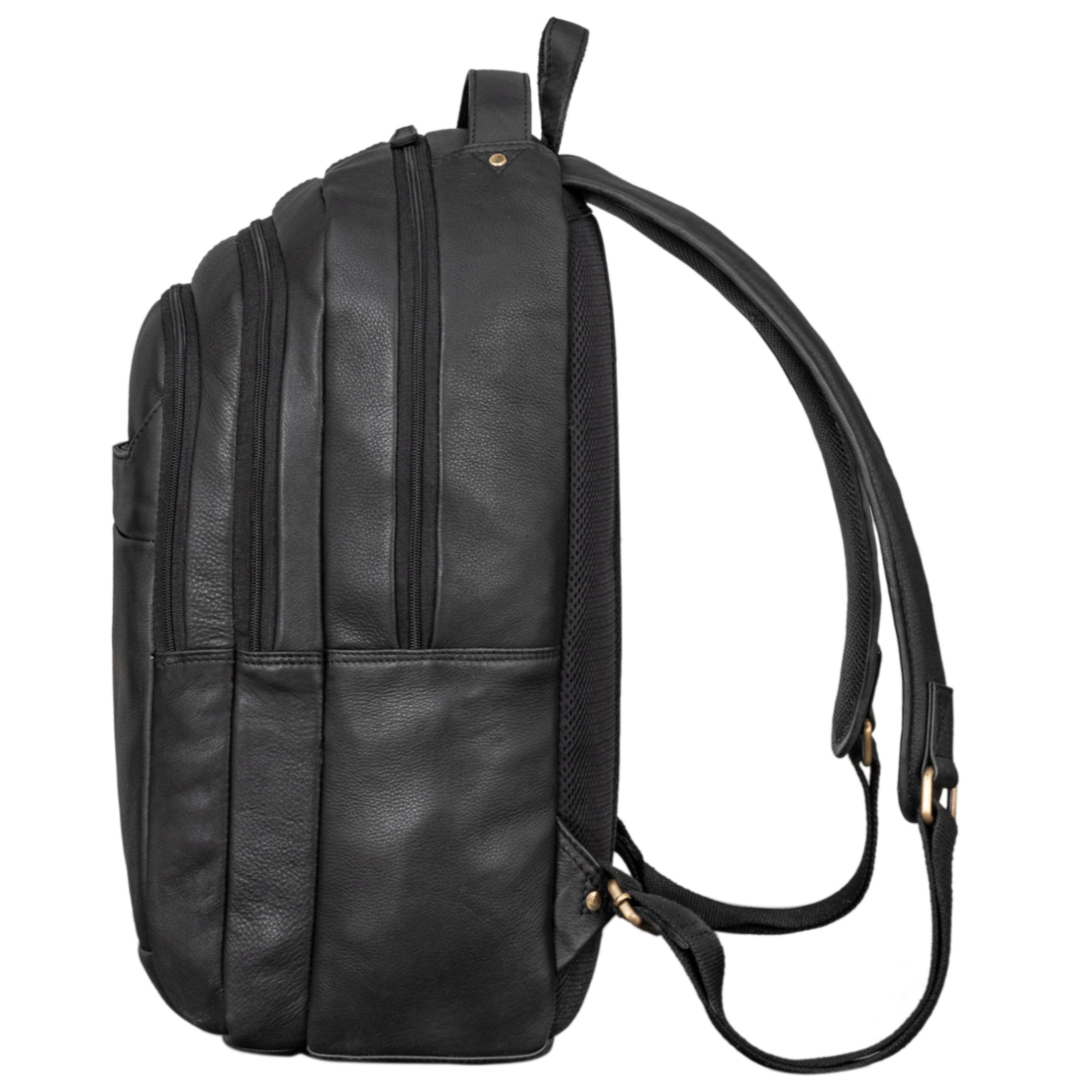 familien tagesrucksack leder schwarz