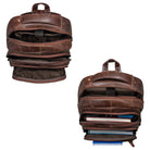 leder tagesrucksack dunkelbraun