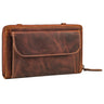 "Monica" Leather Wallet with Mobile Phone Compartment