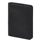 Herren Slim Wallet mit Münzfach Echt Leder schwarz hochkant