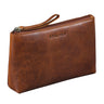 "Lio" Multifunctional Small Leather Cosmetic Bag with Zipper